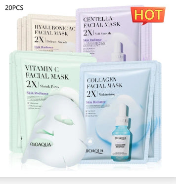 Maschera Viso Idratante & Rassodante | Collagene, Acido Ialuronico, Vitamina C, Centella