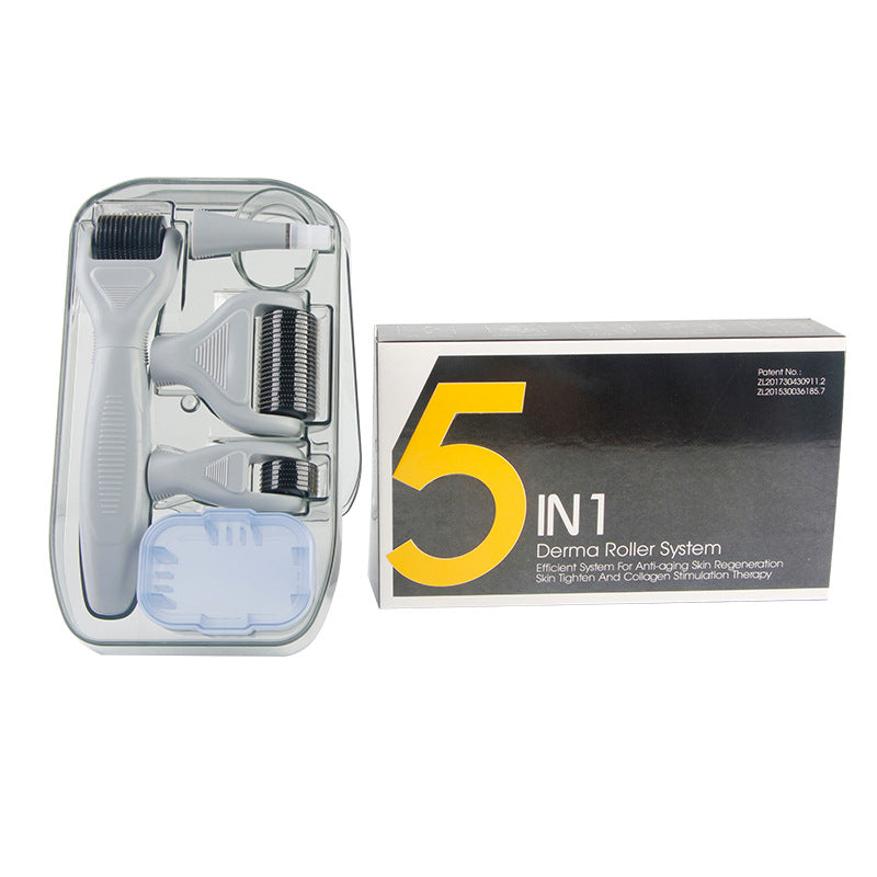 Derma Roller 5in1 - Kit Professionale Anti-Age per Viso