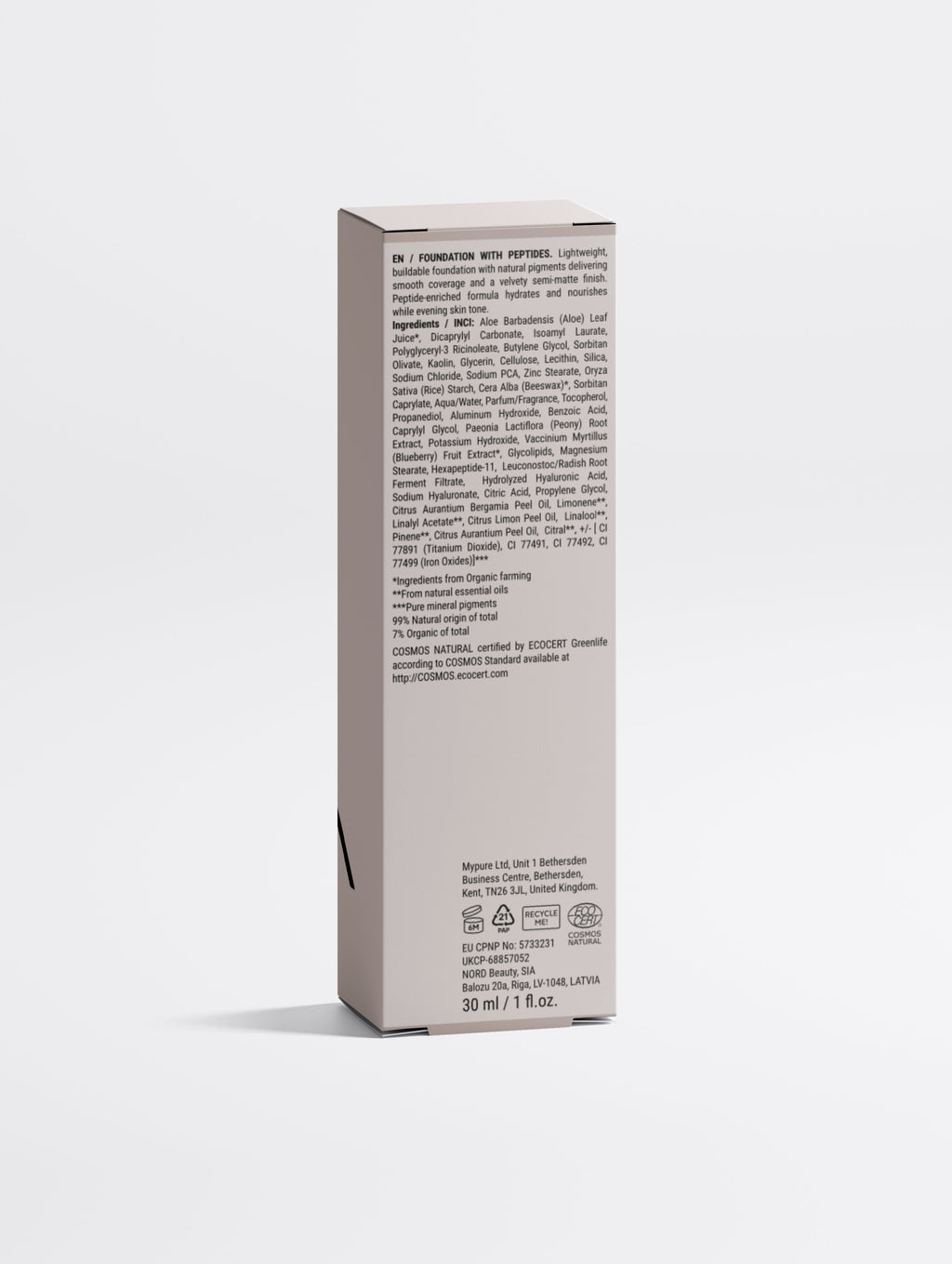Fondotinta con Peptidi – 35 Ambrato Caldo | 30 ml