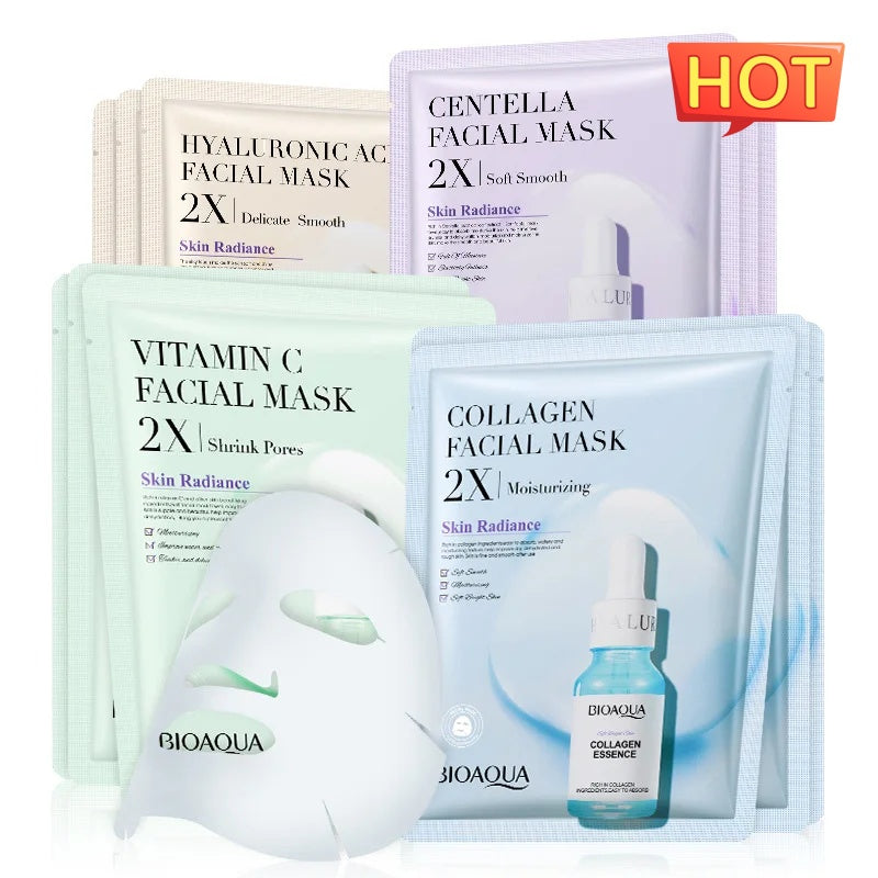 Maschera Viso Idratante & Rassodante | Collagene, Acido Ialuronico, Vitamina C, Centella