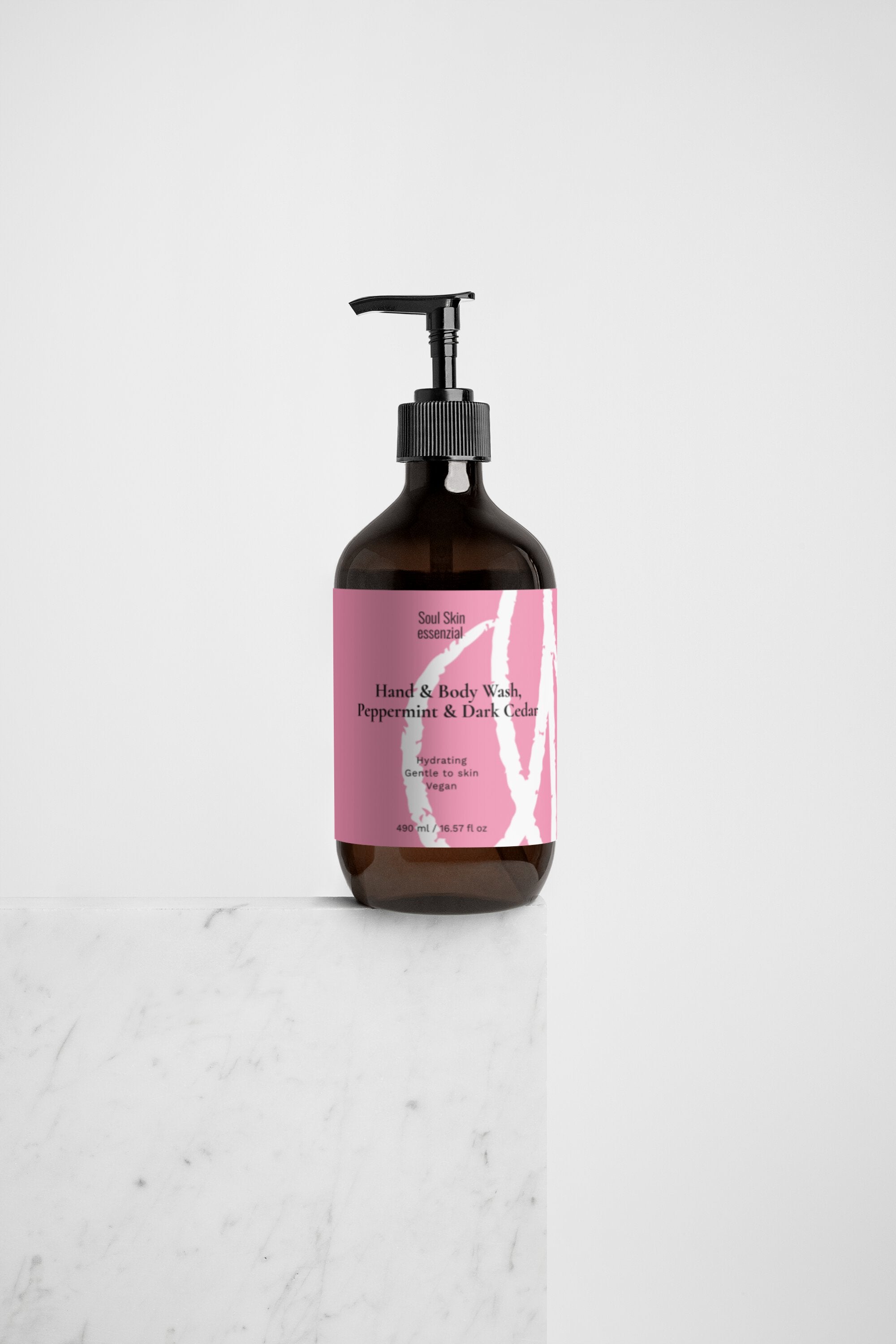 Detergente Mani e Corpo, Menta e Cedro Scuro