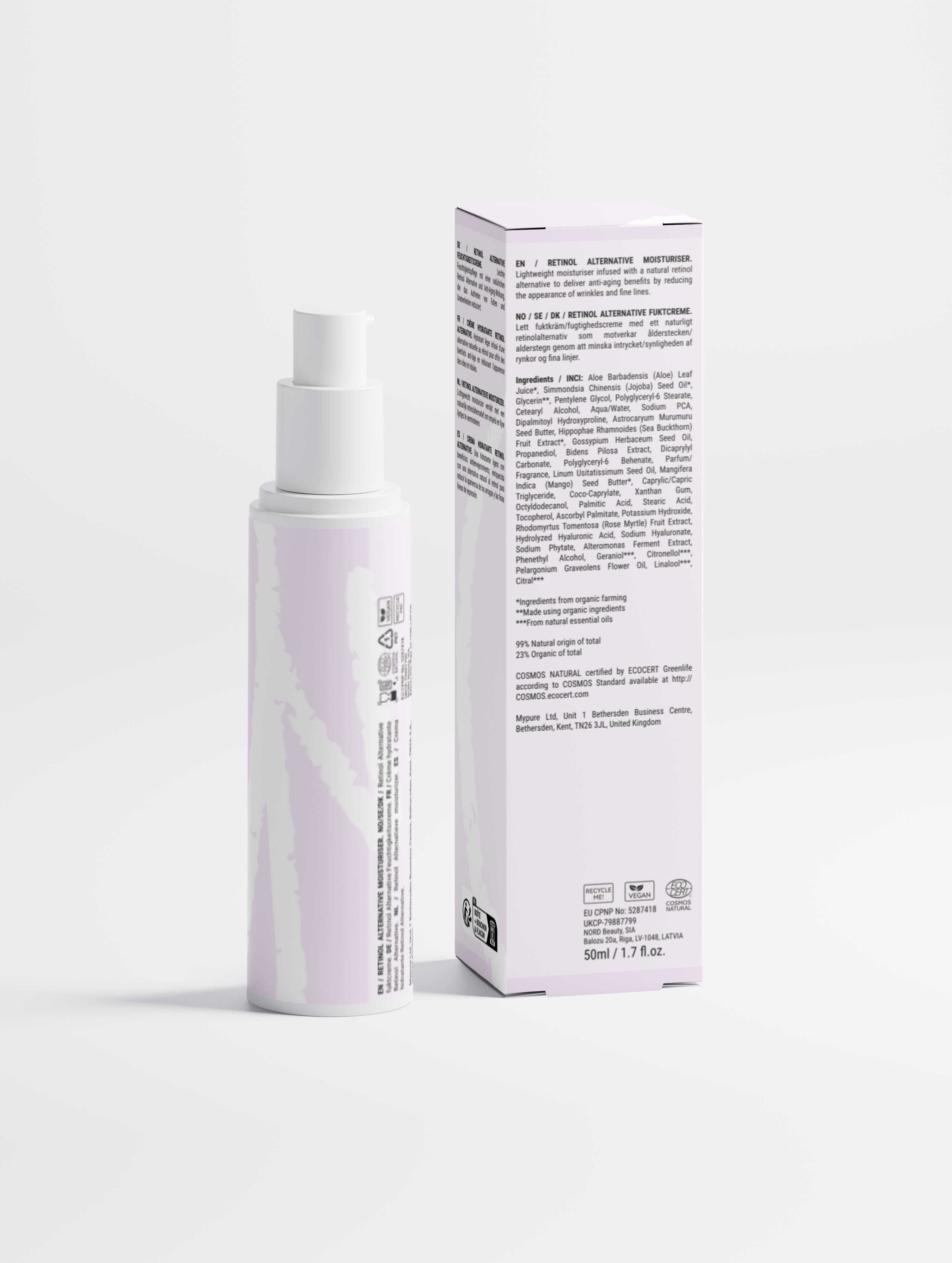 Crema Viso Alternativa al Retinolo | Idratante Anti-Age con Bidens Pilosa