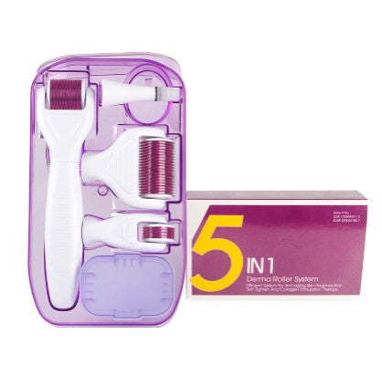 Derma Roller 5in1 - Kit Professionale Anti-Age per Viso