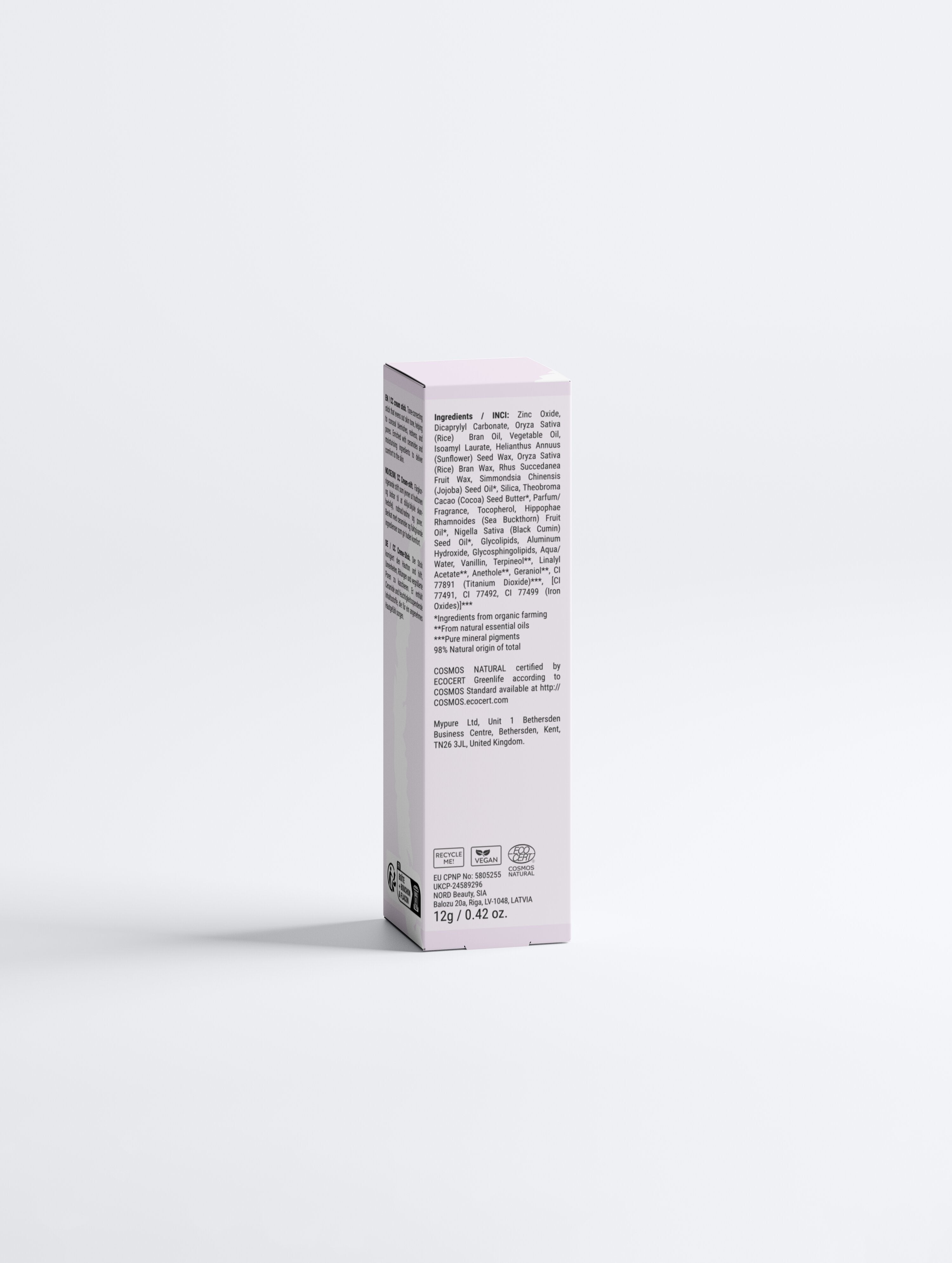 CC Cream Stick con Ceramidi & SPF30 | Correttore Viso Idratante | Tonalità Medium
