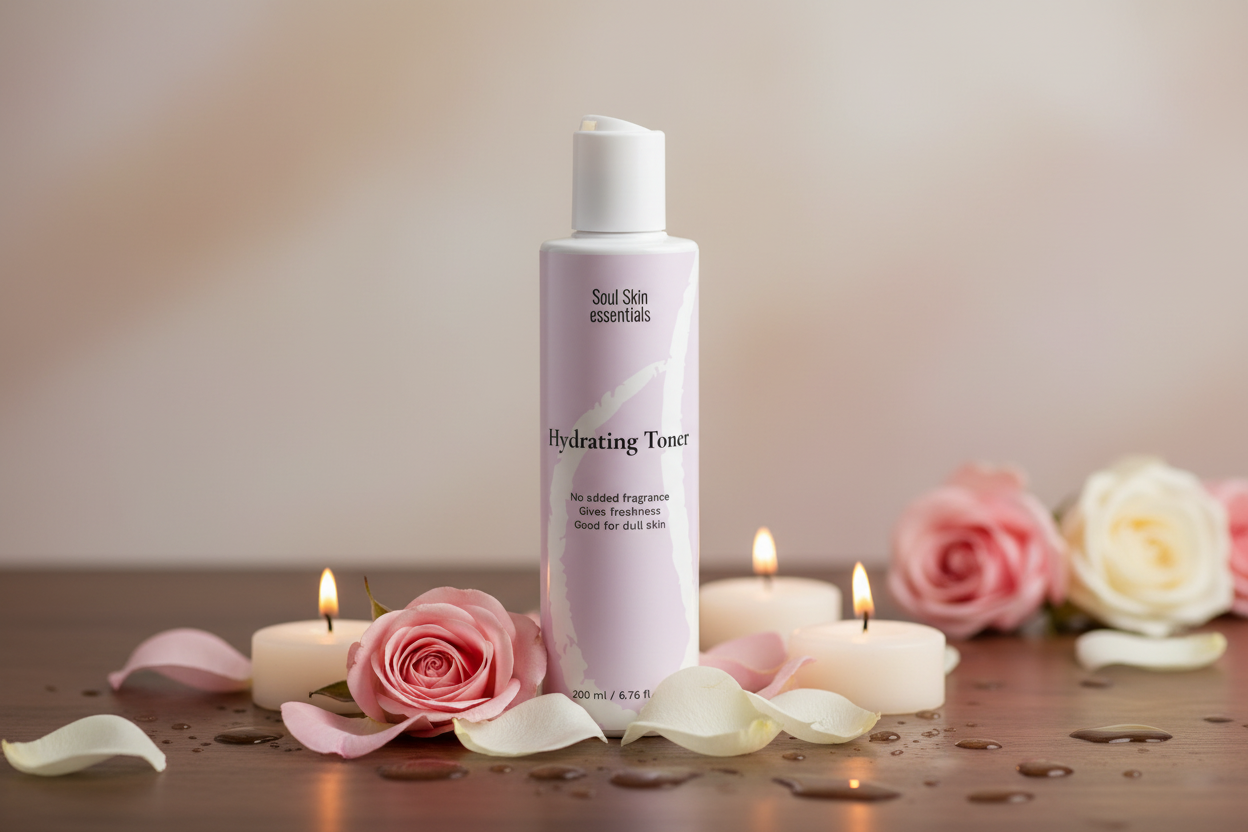 Tonico Viso Idratante con Acqua di Rosa e Acido Ialuronico - pH Bilanciato