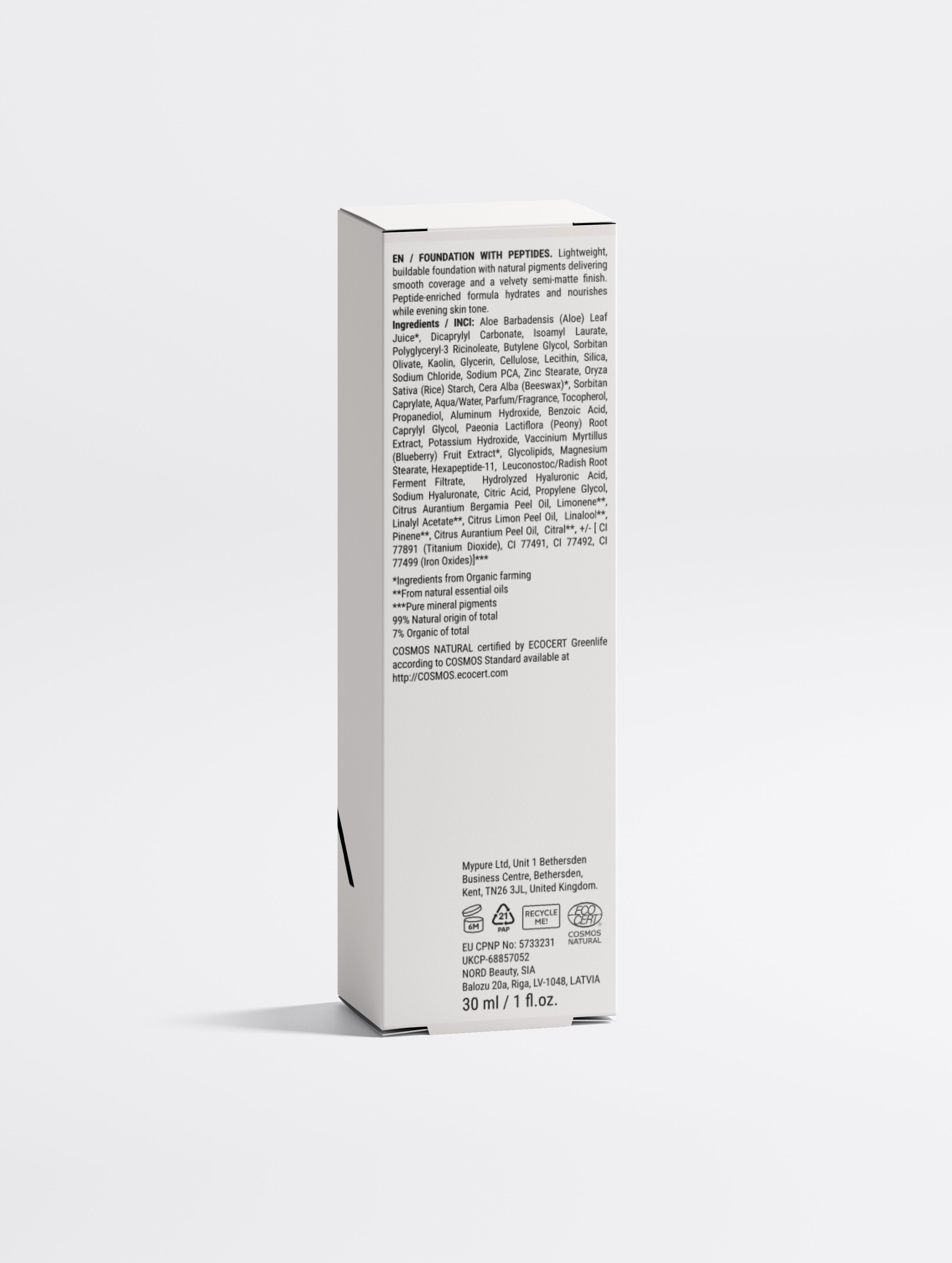 Fondotinta con Peptidi – 20 Medium Neutral | 30 ml