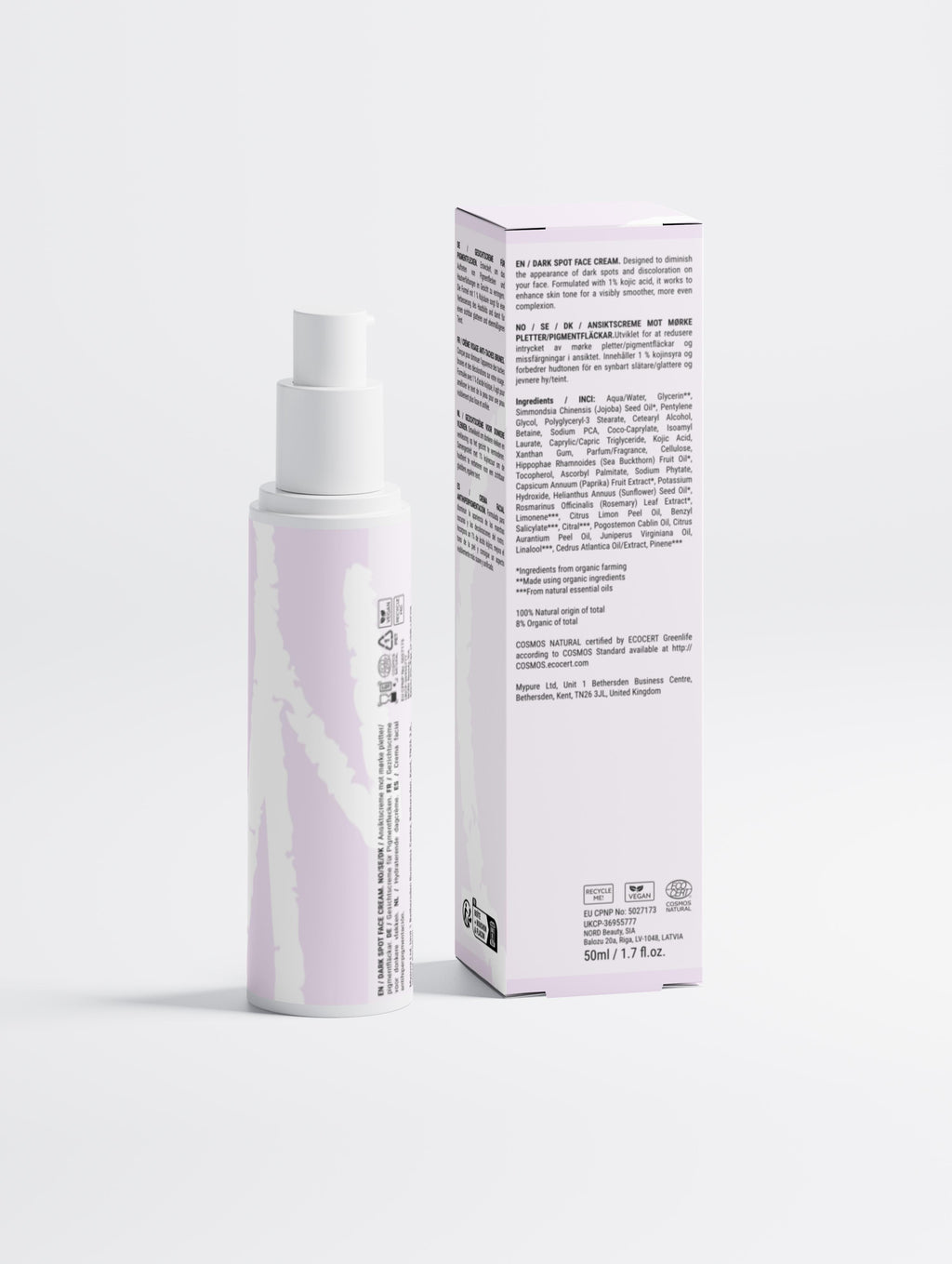 Crema Viso Anti-Macchie con Acido Kojico 50ml - Illuminante