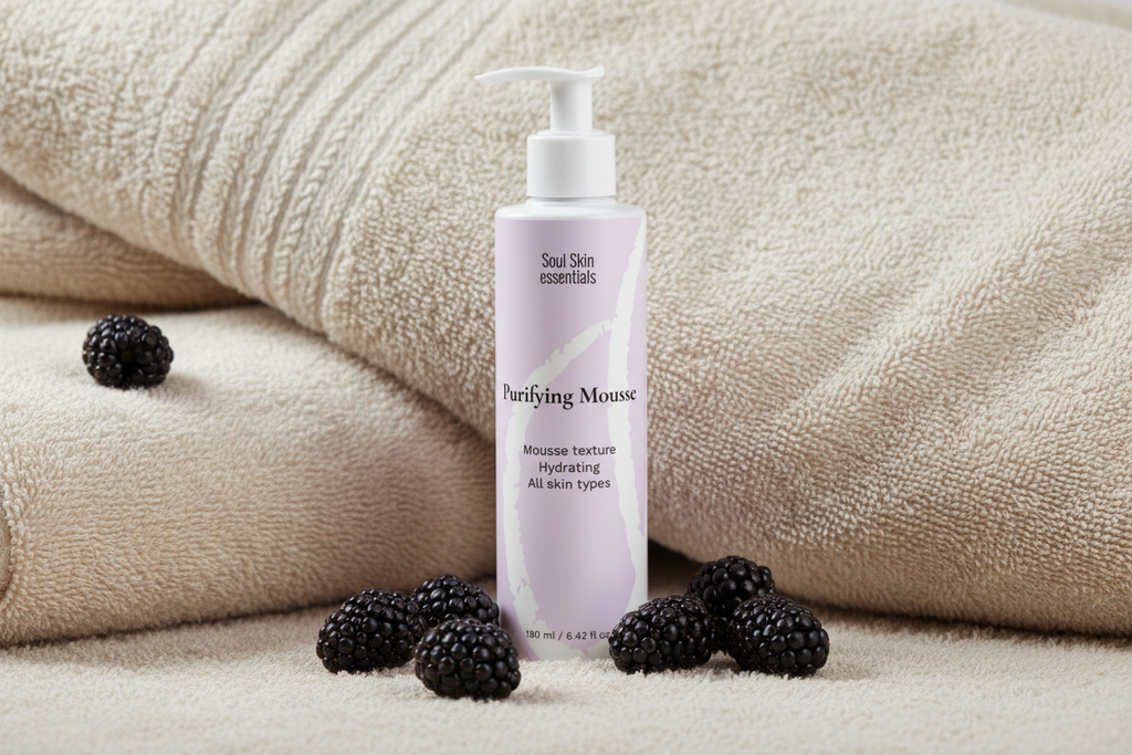 Mousse Detergente Purificante 190ml - Texture Leggera con Aloe e Estratto di Mora