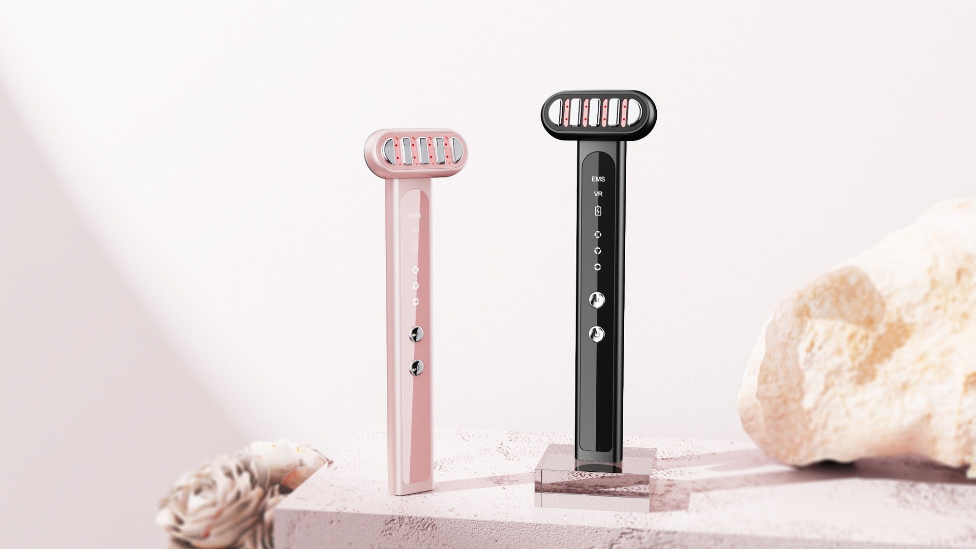 Masseur Facial Rotatif à Impulsions | Lumière LED