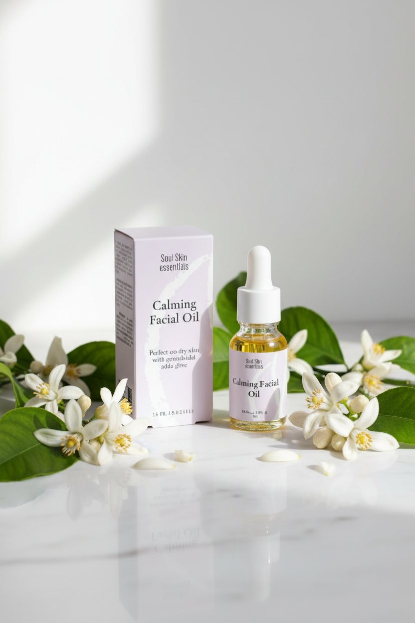 Calming Facial Oil con fiori di limone