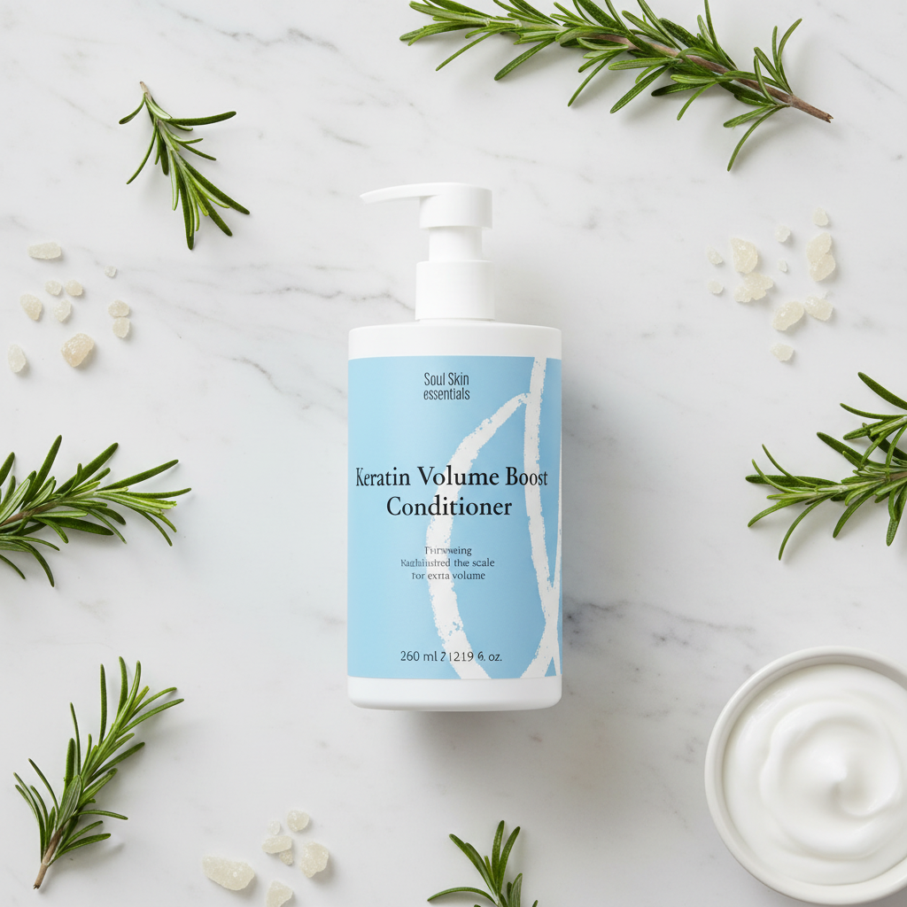 Conditioner flat lay