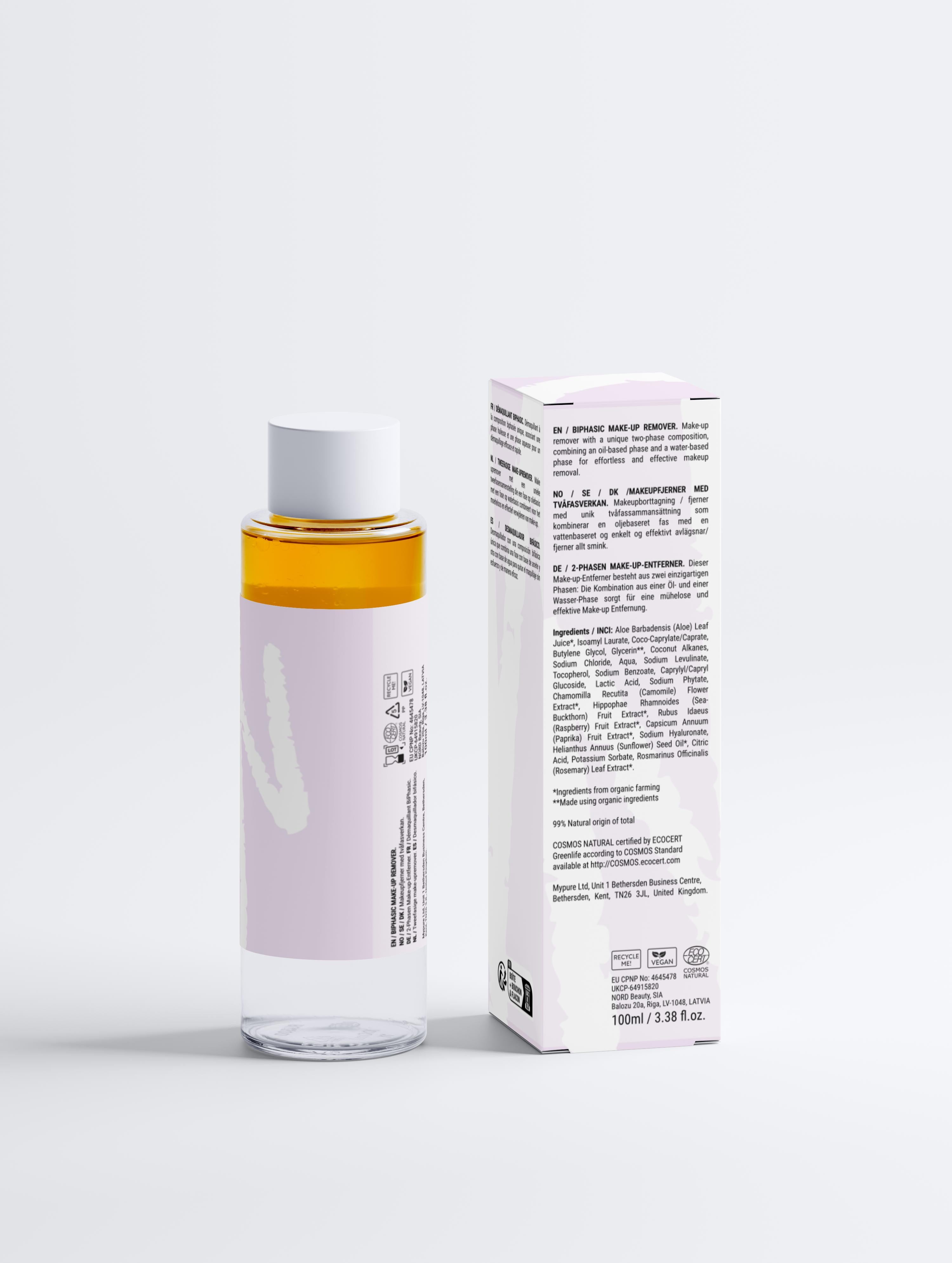 Démaquillant biphasé sans parfum 100 ml - Doux et efficace