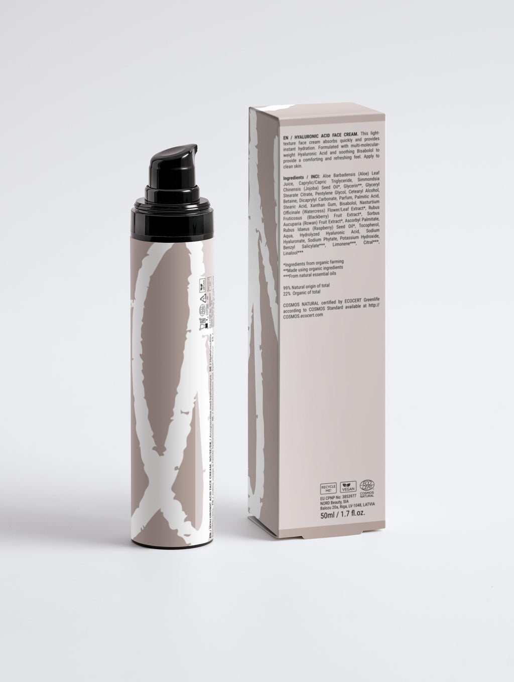 Crema Viso Idratante all'Acido Ialuronico per Uomo 50ml