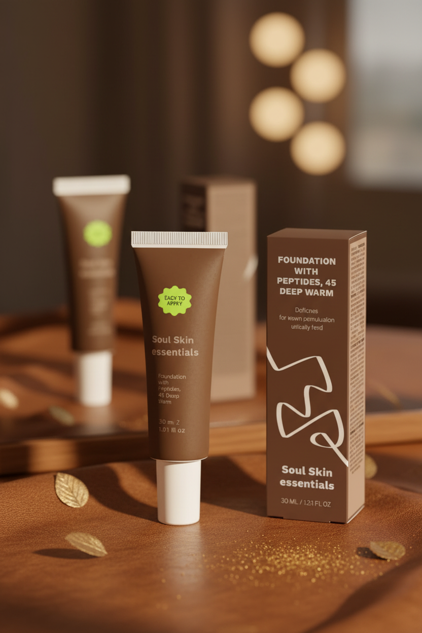 Fondotinta con Peptidi 45 Deep Warm - più angolazioni