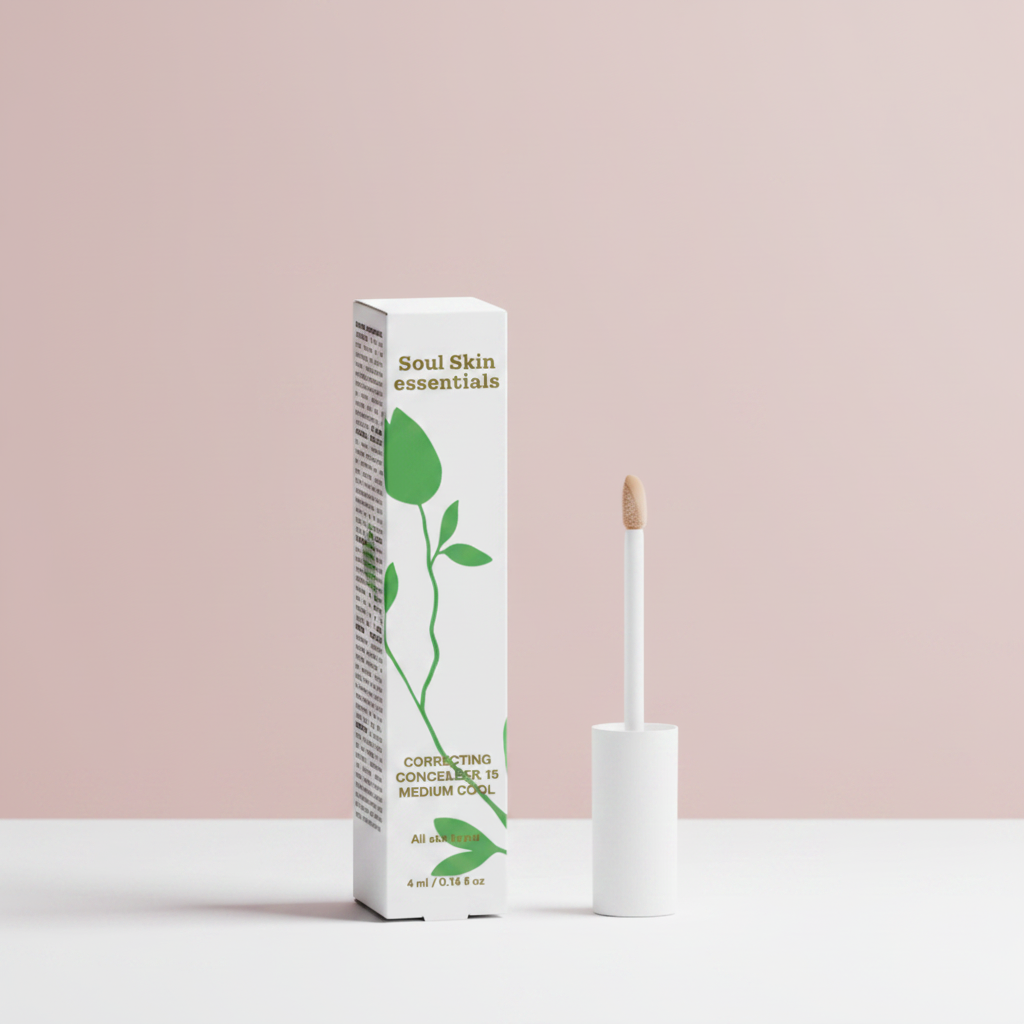 Packaging hero shot correttore sfondo blush pink