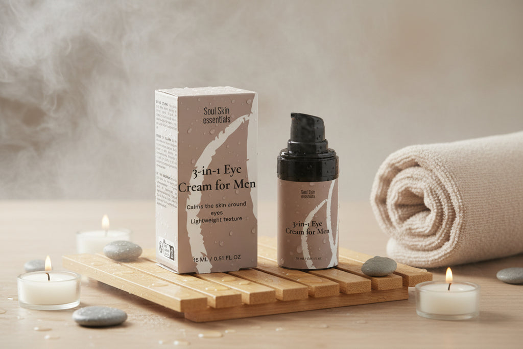 Crema Contorno Occhi Anti-Età 3-in-1 per Uomo