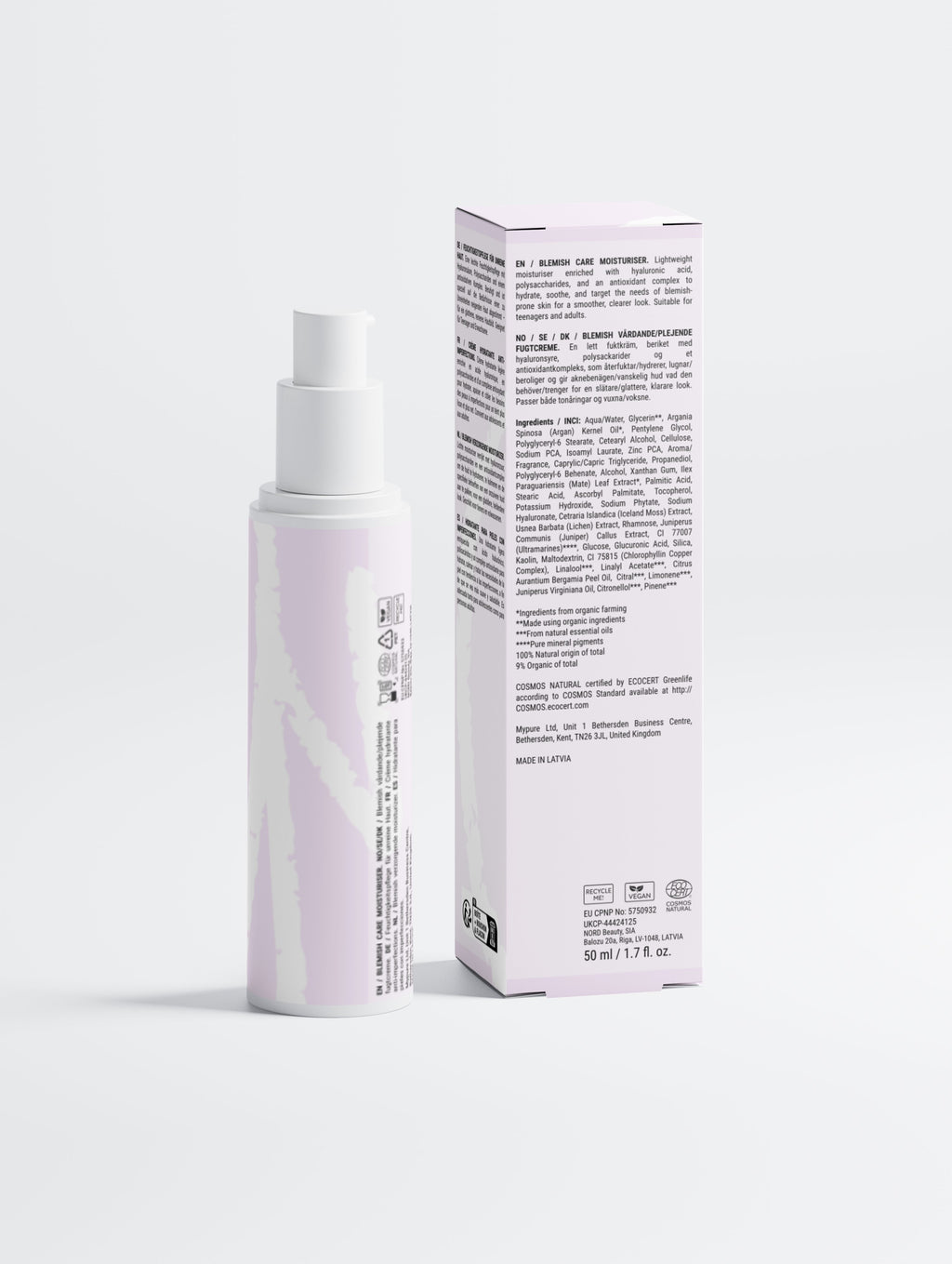 Crema Idratante Leggera Anti-Imperfezioni | Acido Ialuronico & Olio di Argan | 50ml