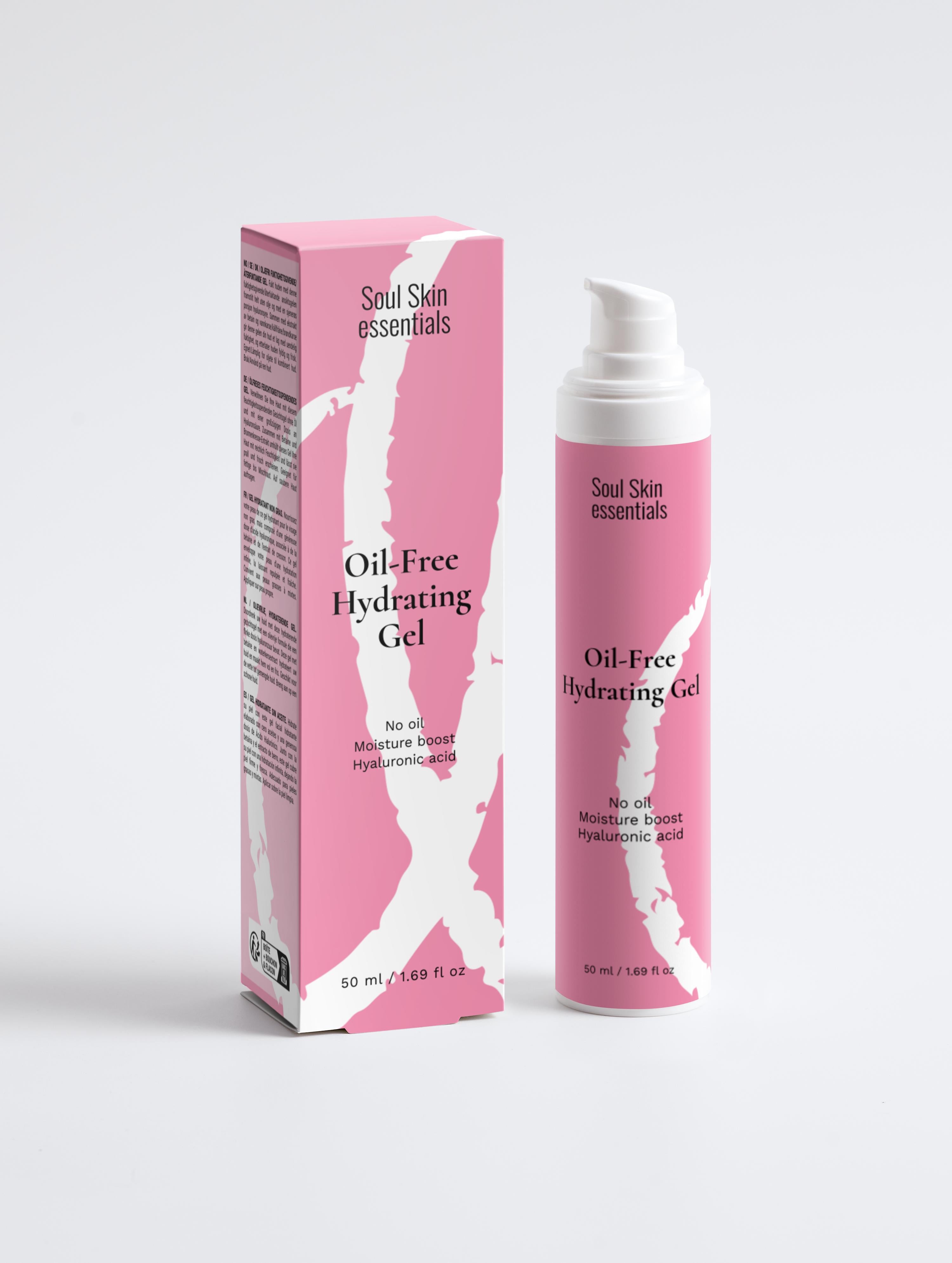 Gel Viso Idratante Senza Olio 50ml - Con Acido Ialuronico e Estratto di Crescione